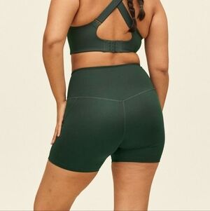 Girlfriend Collective Moss High-Rise Run Short Green Size XS